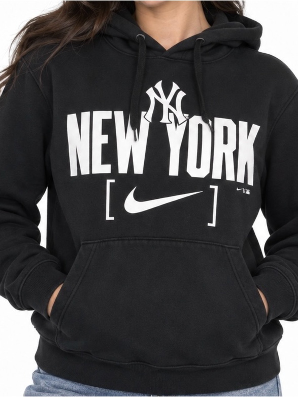 Nike New York Yankees Black Pullover Hoodie S Streetwear MLB